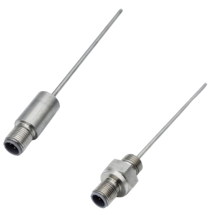 Pt100 RTD-Sensor fr die industrielle Automatisierung mit M12-Stecker - Prozessanschlusstyp mit glattem Zylinder und 3 mm Manteldurchmesser