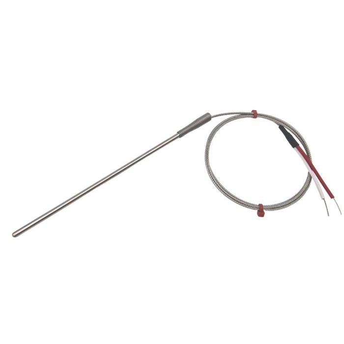 Allzweck-Thermoelement-Sonde, glasfaserisoliertes Kabel mit Edelstahl-bergeflecht - Typ K JIS mit Bare-Tails-Anschluss