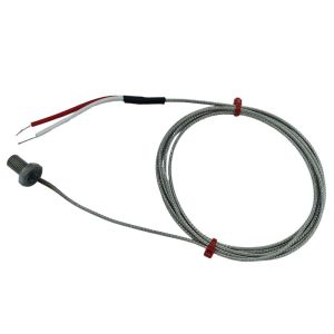 Bolzen-Thermoelement, Glasfaser-Edelstahl ber geflochtenem Kabel - JIS Typ K - M8x1mm Gewindesteigung - 13mm Bolzengre