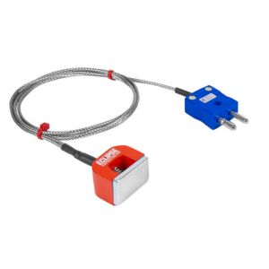 JIS Typ K 4,5 kg Pull Power (Hufeisen) Magnet-Thermoelement, PFA-isoliertes Kabel mit Edelstahl-bergeflecht, das im Standardstecker endet - 1 m