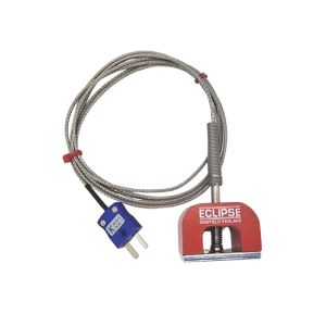 JIS Typ K 9kg Pull Power (Hufeisen) Magnet-Thermoelement, PFA-isoliertes Kabel mit Edelstahl-bergeflecht mit Miniaturstecker - 1,5 m