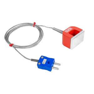 JIS Typ K 11,8 kg Pull Power (Hufeisen) Magnet-Thermoelement, PFA-isoliertes Kabel mit Edelstahl-bergeflecht, das im Standardstecker endet - 1,5 m